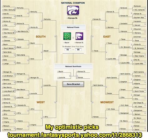 yahoo ncaa basketball pick'em.